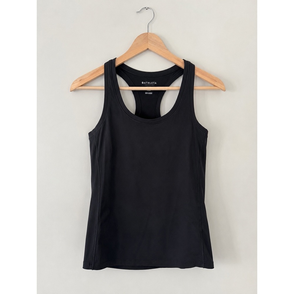 Athleta Womens Racerback Tank Top Black Activewear XS
